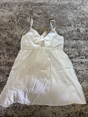 Old Navy White Tie-Front Mini Dress